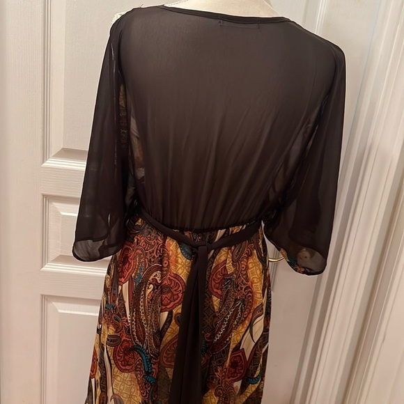 Just Me High Low Dress - Black and Brown - Picture 4 of 8